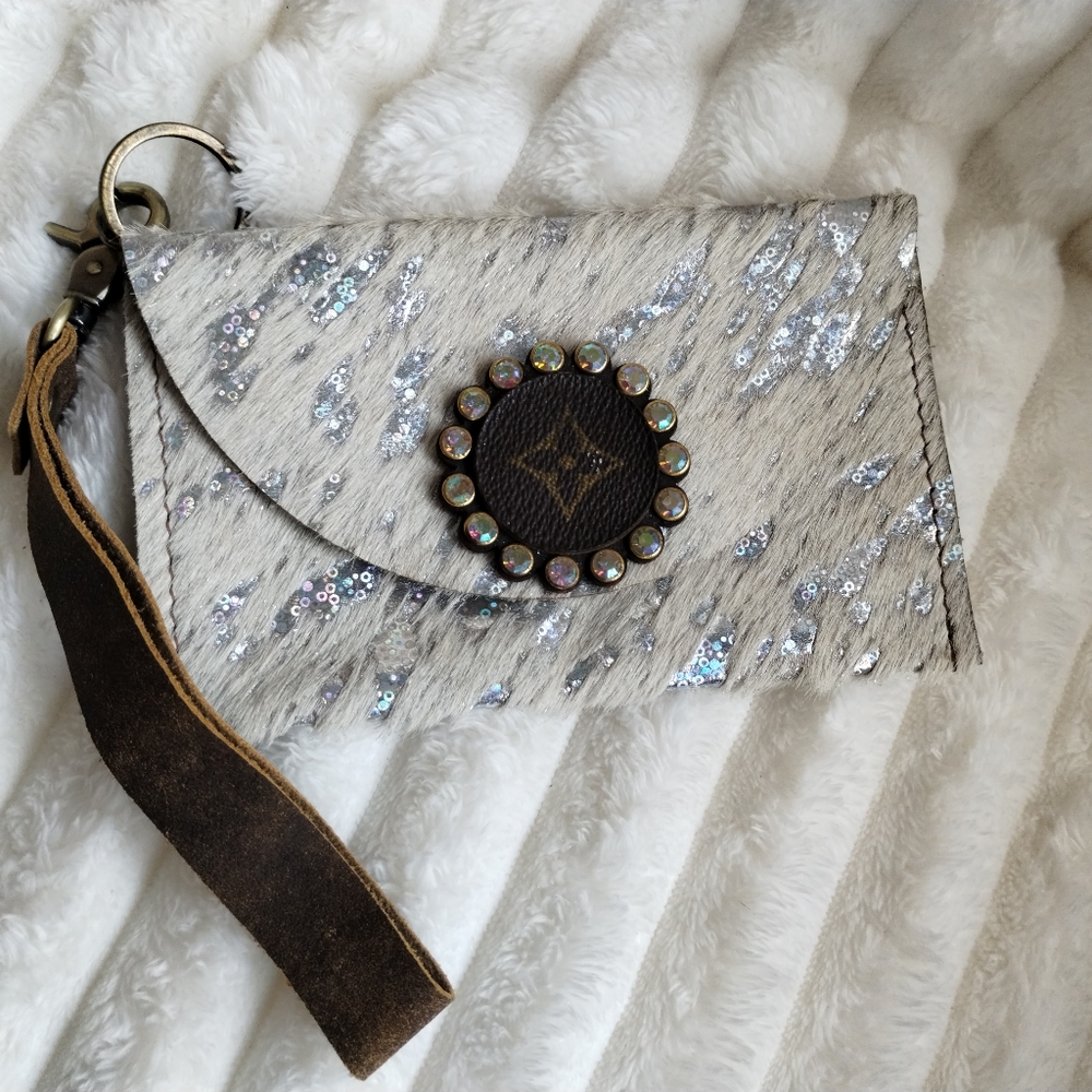 Keep It Gypsy Wristlet With Upcycled LV Accent